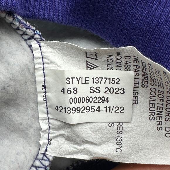 Under Armour Rival Fleece Printed Hoodie Sweatshirt Mens Large Purple Drawstring - Picture 9 of 11